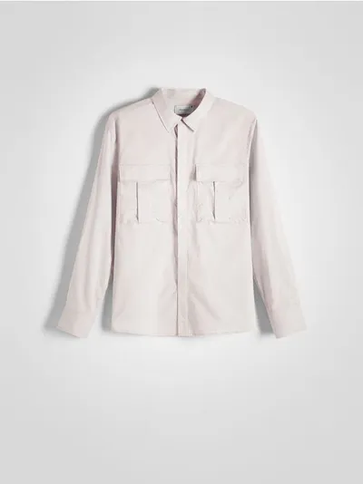 Reserved Koszula o regularnym kroju z kolekcji PREMIUM, wykonana z bawełny. - pastelowy róż