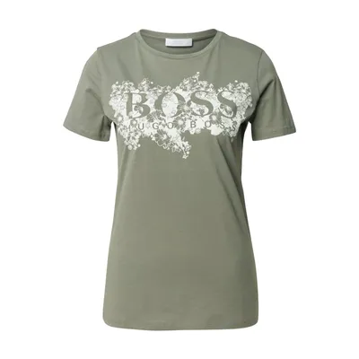 Boss BOSS Casualwear T-shirt z nadrukiem z logo model ‘Elogo’