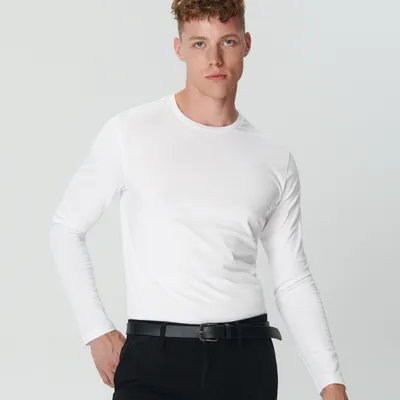 Sinsay Koszulka z długimi rękawami - Biały
