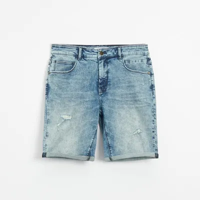House Szorty jeansowe slim fit Basic - Niebieski