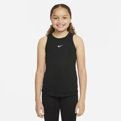 Nike Koszulka bez rękawów dla dużych dzieci (dziewcząt) Nike Dri-FIT One - Czerń