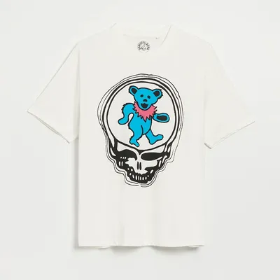 House Koszulka z nadrukiem Grateful Dead biała - Kremowy
