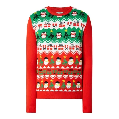 Montego Montego Sweter z wzorem bożonarodzeniowym