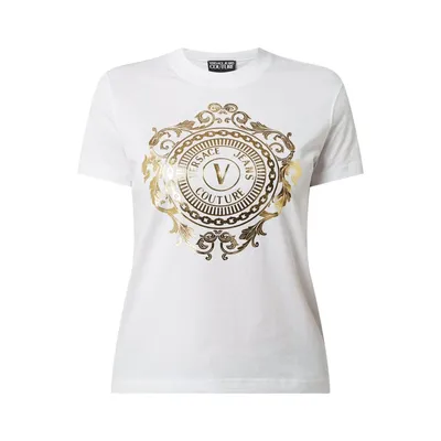 Versace Jeans Couture Versace Jeans Couture T-shirt z logo w kolorze złota
