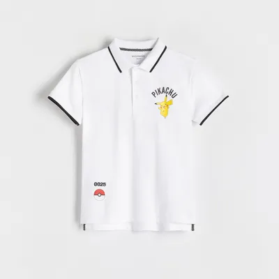 Reserved T-shirt polo Pokémon - Biały