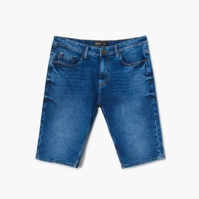 Cropp Niebieskie jeansowe szorty