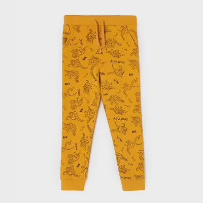 Spodnie dresowe jogger - Żółty