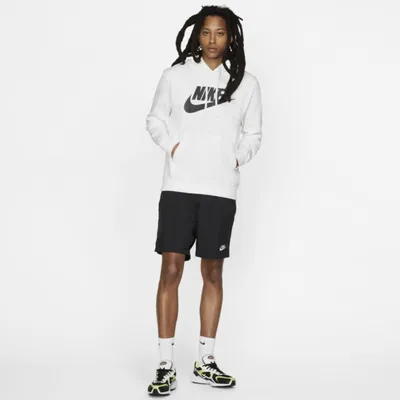 Nike Męska bluza z kapturem i grafiką Nike Sportswear Club Fleece - Biel