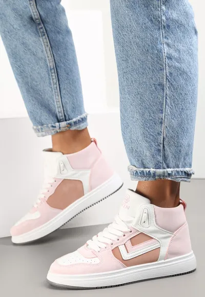 Renee Biało-Różowe Sneakersy Maeramia