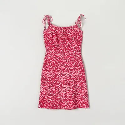 Sinsay Sukienka mini na ramiączkach - Czerwony