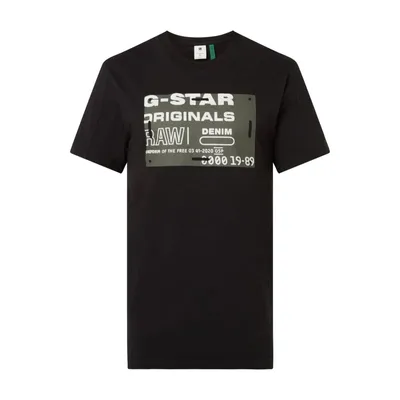 G-Star Raw G-Star Raw T-shirt z nadrukiem flokowym z bawełny ekologicznej