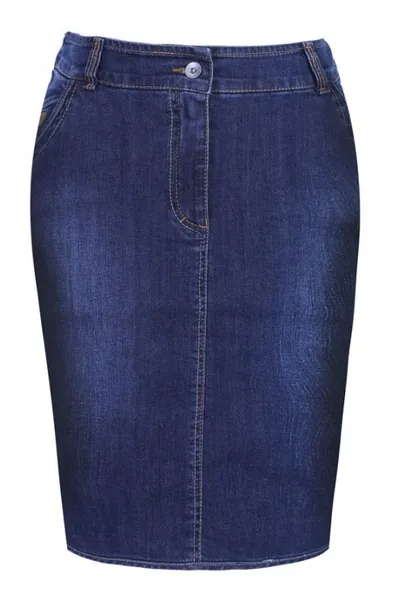 XL-ka Prosta spódnica jeansowa - EVA