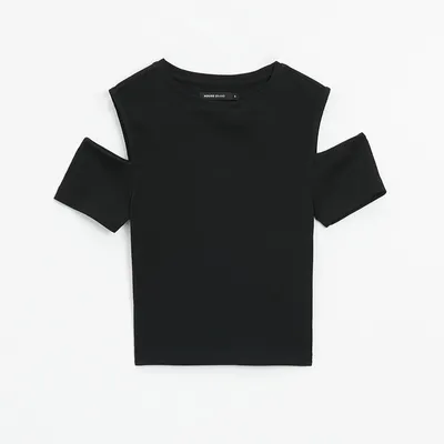 House Koszulka z odkrytymi ramionami - Czarny
