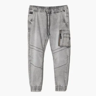 Cropp Szare jeansowe joggery cargo - Jasny szary