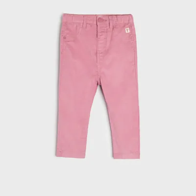Sinsay Spodnie sztruksowe - Różowy