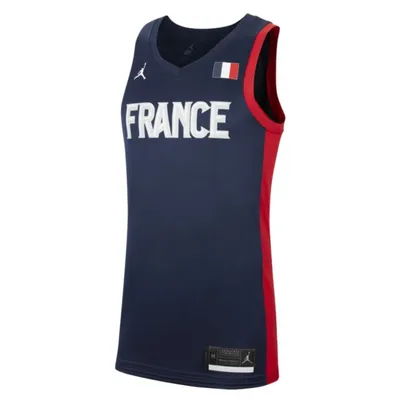 Jordan Męska koszulka do koszykówki France Jordan (Road) Limited - Niebieski