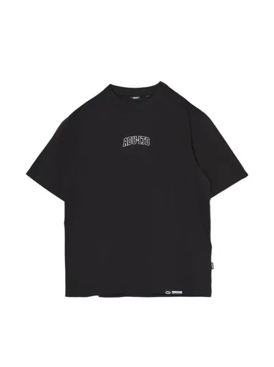 Cropp Czarna koszulka z nadrukiem ADU.LTD