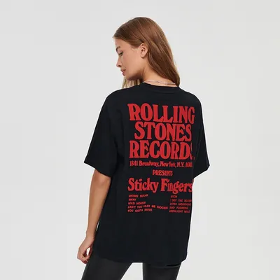 House Koszulka z nadrukiem na plecach The Rolling Stones czarna - Czarny