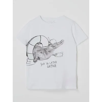name it Name It T-shirt z bawełny ekologicznej model ‘Zeb’
