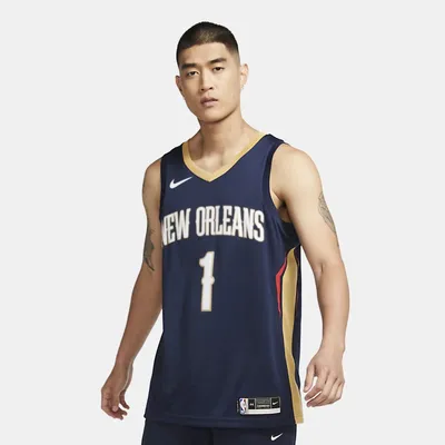 Nike Męska koszulka Nike NBA Swingman Zion Williamson Pelicans Icon Edition 2020 - Niebieski
