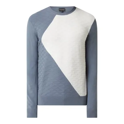 Emporio Armani Emporio Armani Sweter ze stroną wewnętrzną w kontrastowym kolorze