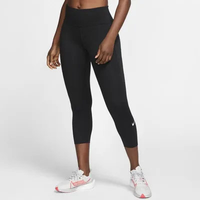 Nike Damskie legginsy 3/4 do biegania ze średnim stanem i kieszenią Nike Epic Luxe - Czerń