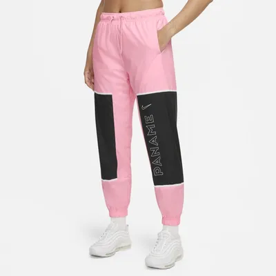 Nike Damskie spodnie piłkarskie z tkaniny Paris Saint-Germain - Różowy