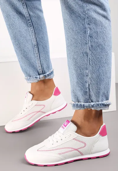 Renee Biało-Różowe Buty Sportowe Deborrah