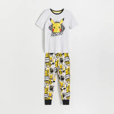 Reserved Dwuczęściowa piżama Pokémon - Jasny szary