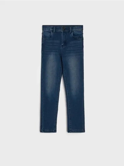 Sinsay Wygode jeansy wykonane z bardzo elastycznej, denimowej dzianiny. - granatowy