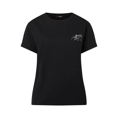 Opus Opus T-shirt z bawełny ekologicznej model ‘Slowo Flower’