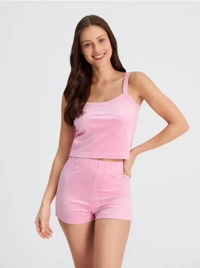 Sinsay Dwuczęściowa piżama z nadrukiem Hello Kitty. - różowy