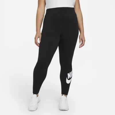 Nike Damskie legginsy z wysokim stanem Nike Sportswear Essential (duże rozmiary) - Czerń