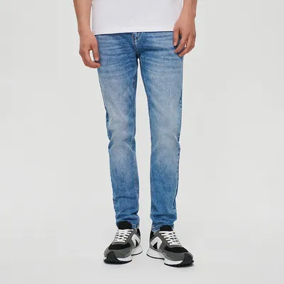 Spodnie jeansowe slim fit niebieskie - Niebieski