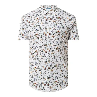 Pierre Cardin Pierre Cardin Koszula biznesowa o kroju slim fit z dżerseju z krótkim rękawem — ‘Futureflex’