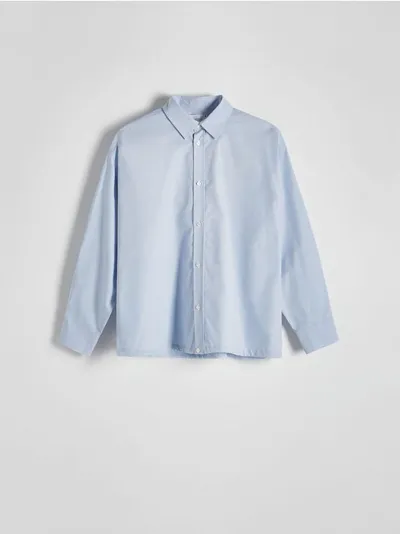 Reserved Koszula o swobodnym kroju, wykonana z bawełny. - jasnoniebieski