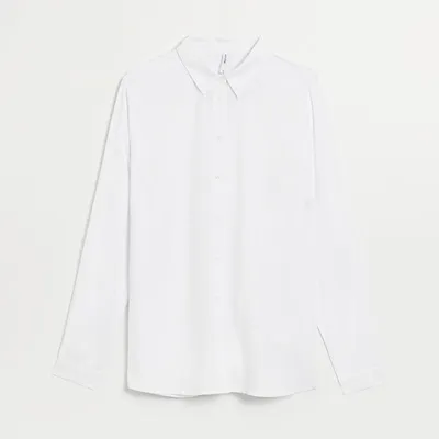 House Gładka koszula z wiskozy biała - Biały
