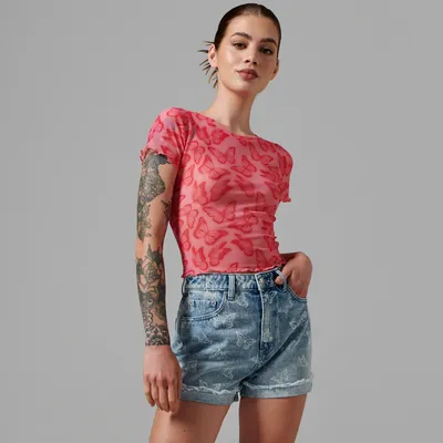 Sinsay Koszulka ze wzorem - Różowy