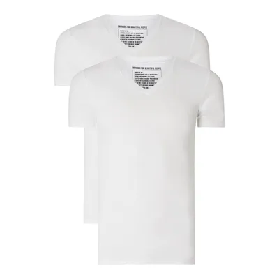 Drykorn Drykorn T-shirt z dodatkiem streczu w zestawie 2 szt. model ‘Caris’