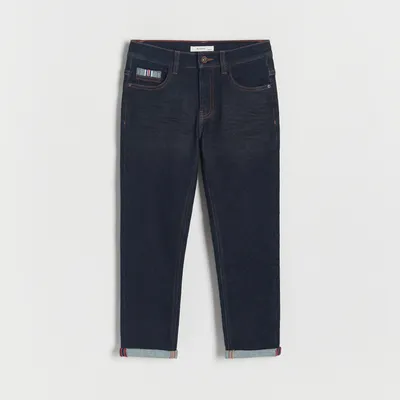 Reserved Elastyczne jeansy regular - Granatowy