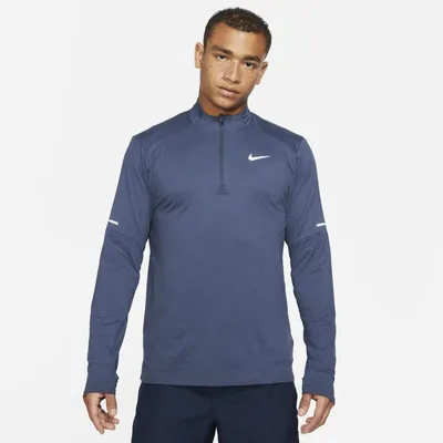 Nike Męska bluza do biegania z zamkiem 1/2 Nike Dri-FIT - Niebieski