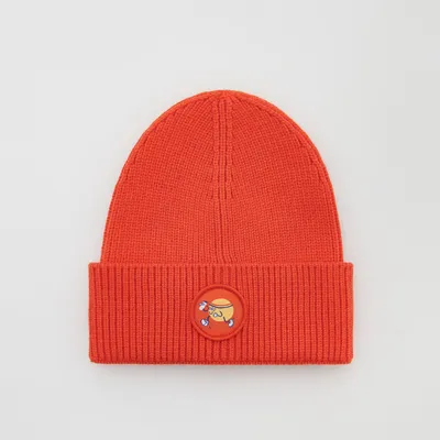 Reserved Prążkowana czapka z wiskozą - Pomarańczowy