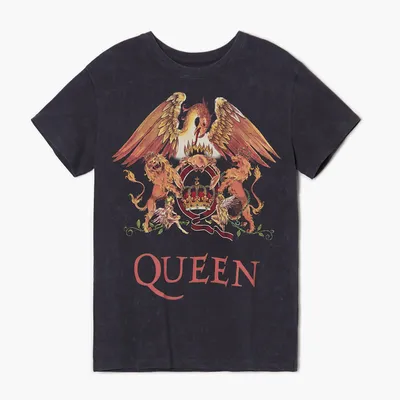 Cropp T-shirt oversize Queen - Szary