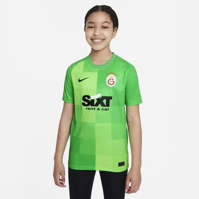 Nike Koszulka piłkarska z krótkim rękawem dla dużych dzieci Nike Dri-FIT Galatasaray Goalkeeper - Zieleń
