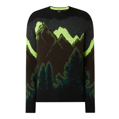Boss BOSS Casualwear Sweter z tkanym wzorem model ‘Arconeon’