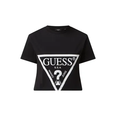 Guess Guess Activewear T-shirt o krótkim kroju z nadrukiem z logo