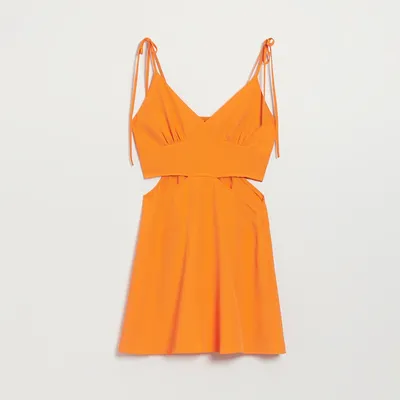 House Pomarańczowa sukienka z wycięciami - Pomarańczowy