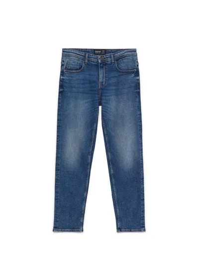 Cropp Ciemnoniebieskie jeansy comfort