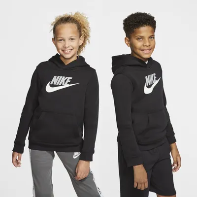 Nike Bluza z kapturem dla dużych dzieci Nike Sportswear Club Fleece - Czerń