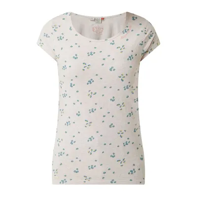Ragwear Ragwear T-shirt z kwiatowym wzorem model ‘Mint Canomile’